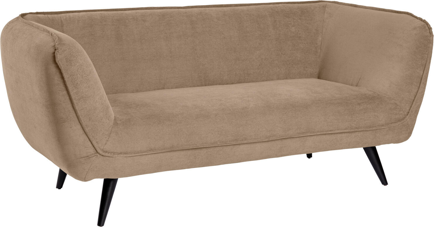 VEGA LUSINI Solutions GmbH Sofa Kelso corduroy, 3-seater Sofa Kelso Cord, 3-Sitzer Sofa Kelso corduroy, 3-seater; 183x88x76 cm (WxDxH); seat taupe, base black Sofa Kelso Cord, 3-Sitzer; 183x88x76 cm (BxTxH); Sitz taupe, Gestell schwarz Cosy sofa with armrests in high-quality corduroy fabric and natural beech legs. Cord fabric for furniture is a robust and durable material and therefore ideal for heavily frequented lobby areas. This fabric is known for its unique ribbed texture, which not only looks attractive but is also pleasant to the touch. The generous seat provides ample space and the sturdy wooden feet give the sofa a secure footing. Suitable for indoor use only. Supplied disassembled, attach legs using the assembly material supplied. Gemütliches Sofa mit Armlehnen aus hochwertigem Cord-Stoff und Beinen aus Buche, natur. Cord-Stoff für Möbel ist ein robustes und langlebiges Material und somit ideal geeignet für stark frequentierte Lobby Bereiche. Dieser Stoff ist bekannt für seine einzigartige gerippte Textur, die nicht nur attraktiv aussieht, sondern auch angenehm zu berühren ist. Die großzügige Sitzfläche bietet ausreichend Platz und die stabilen Holzfüße verleihen dem Sofa einen sicheren Stand. Nur für den Innenbereich geeignet. Lieferung erfolgt zerlegt, Beine anhand des mitgelieferten Montagematerials befestigen.