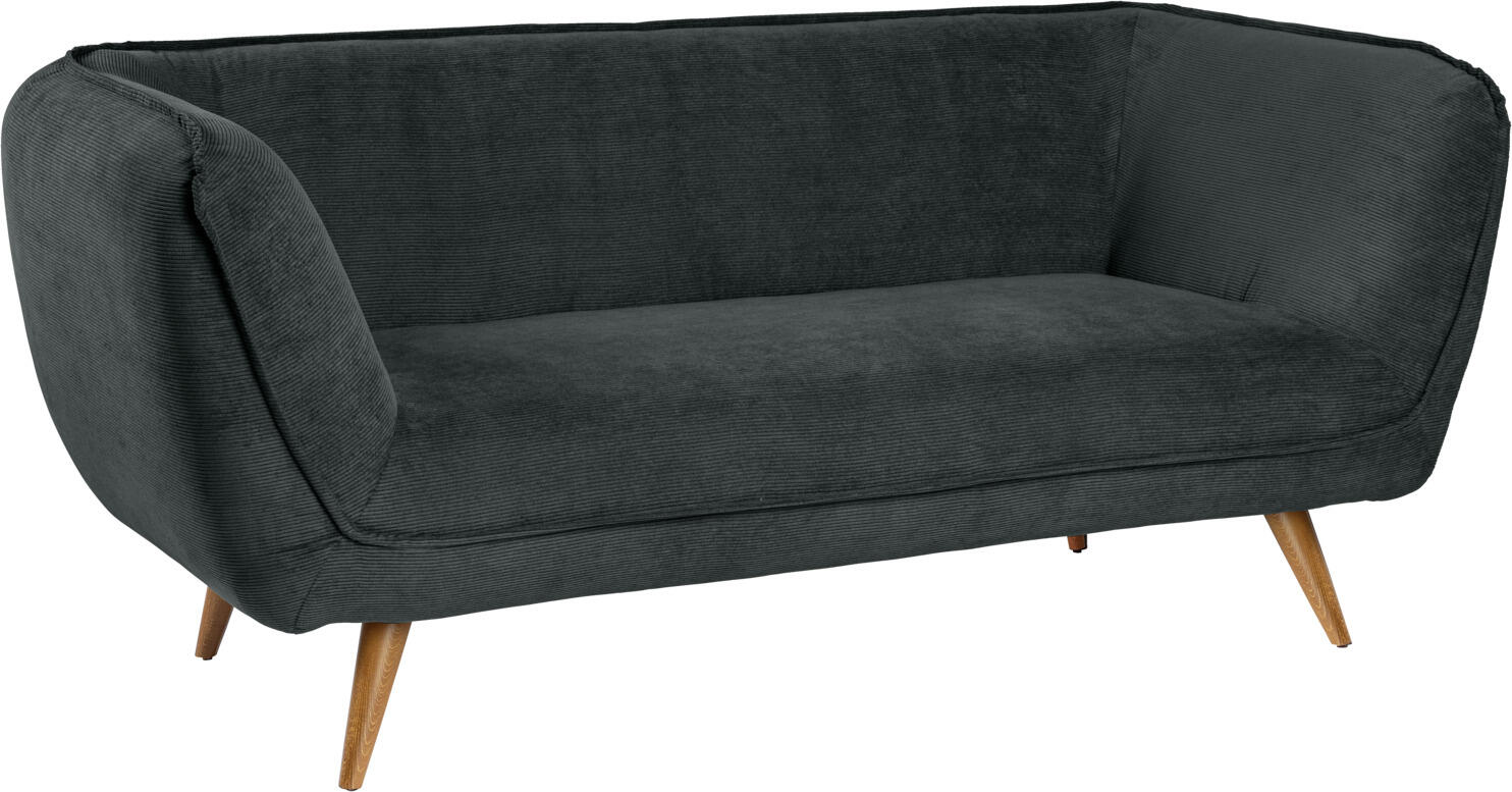 VEGA LUSINI Solutions GmbH Sofa Kelso corduroy, 3-seater Sofa Kelso Cord, 3-Sitzer Sofa Kelso corduroy, 3-seater; 183x88x76 cm (WxDxH); seat anthracite, base beech Sofa Kelso Cord, 3-Sitzer; 183x88x76 cm (BxTxH); Sitz anthrazit, Gestell buche Cosy sofa with armrests in high-quality corduroy fabric and natural beech legs. Cord fabric for furniture is a robust and durable material and therefore ideal for heavily frequented lobby areas. This fabric is known for its unique ribbed texture, which not only looks attractive but is also pleasant to the touch. The generous seat provides ample space and the sturdy wooden feet give the sofa a secure footing. Suitable for indoor use only. Supplied disassembled, attach legs using the assembly material supplied. Gemütliches Sofa mit Armlehnen aus hochwertigem Cord-Stoff und Beinen aus Buche, natur. Cord-Stoff für Möbel ist ein robustes und langlebiges Material und somit ideal geeignet für stark frequentierte Lobby Bereiche. Dieser Stoff ist bekannt für seine einzigartige gerippte Textur, die nicht nur attraktiv aussieht, sondern auch angenehm zu berühren ist. Die großzügige Sitzfläche bietet ausreichend Platz und die stabilen Holzfüße verleihen dem Sofa einen sicheren Stand. Nur für den Innenbereich geeignet. Lieferung erfolgt zerlegt, Beine anhand des mitgelieferten Montagematerials befestigen.