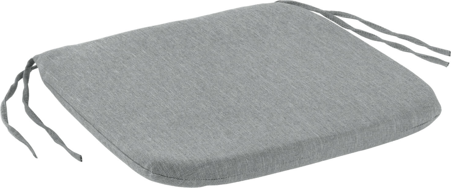 VEGA LUSINI Solutions GmbH Seat cushion Lineares without back cushion Sitzkissen Lineares ohne Rückenpolster Seat cushion Lineares without back cushion; 42x42x3 cm (WxLxH); anthracite mottled; 2 piece / pack Sitzkissen Lineares ohne Rückenpolster; 42x42x3 cm (BxLxH); anthrazit meliert; 2 Stück / Pack Seat cushion made from 100 % olefin. Removable cover with zip on the back and washable at 30 °C. Olefin combines the look of cotton fabrics with the positive properties of synthetic fabrics, creating a cosy living room atmosphere in outdoor areas. Particularly sustainable, as the fibres used in Olefin production are 100% recyclable and therefore hardly any waste is produced during the manufacturing process. Fastened with two ties. Suitable for the Bavaria chair. Sitzkissen aus 100 % Olefin. Bezug durch Reißverschluss an der Rückseite abnehmbar und bei 30 °C waschbar. Olefin vereint die Optik von Baumwollstoffen mit den positiven Eigenschaften synthetischer Stoffe und sorgt somit für eine gemütliche Wohnzimmeratmosphäre im Outdoor-Bereich. Besonders nachhaltig, da die Fasern bei der Olefin Produktion zu 100 % wiederverwendbar sind und somit kaum Abfall während des Herstellungsprozesses entsteht. Befestigung mittels zwei Bindebändern. Passend für den Stuhl Bavaria.