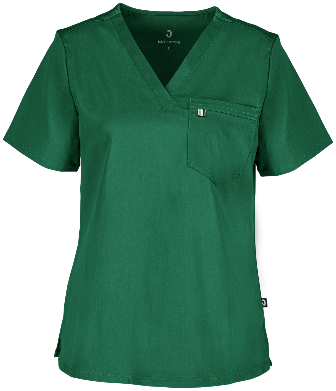 JOBELINE LUSINI Solutions GmbH Women's tunic Aversa Damenkasack Aversa Women's tunic Aversa; Size L; green Damenkasack Aversa; Kleidergröße L; grün 69 % Lyocell (Tencel™), 31 % PES. 205 g/m². 60 °C wash. Modern women's tunic made of skin-friendly and breathable Tencel™ polyester fabric, slightly cooling on the skin. Easy to put on and take off like a shirt and especially comfortable to wear thanks to stretch content. With short sleeve, V-neck and a breast pocket. Slightly rounded hem with side slits. In the fit discreetly waisted. Back length: 60 cm for size S. 69 % Lyocell (Tencel™)/ 31 % PES. 205 g/m². 60°-Wäsche. Moderner Damenkasack aus hautfreundlichem und atmungsaktivem Tencel-Polyester-Gewebe, leicht kühlend auf der Haut. Wie ein Shirt einfach an- und auszuziehen und besonders angenehm zu tragen dank Stretch-Anteil. Mit kurzem Ärmel, V-Ausschnitt und einer Brusttasche. Leicht gerundeter Saum mit seitlichen Schlitzen. In der Passform dezent tailliert. Rückenlänge: 60 cm in Gr. S