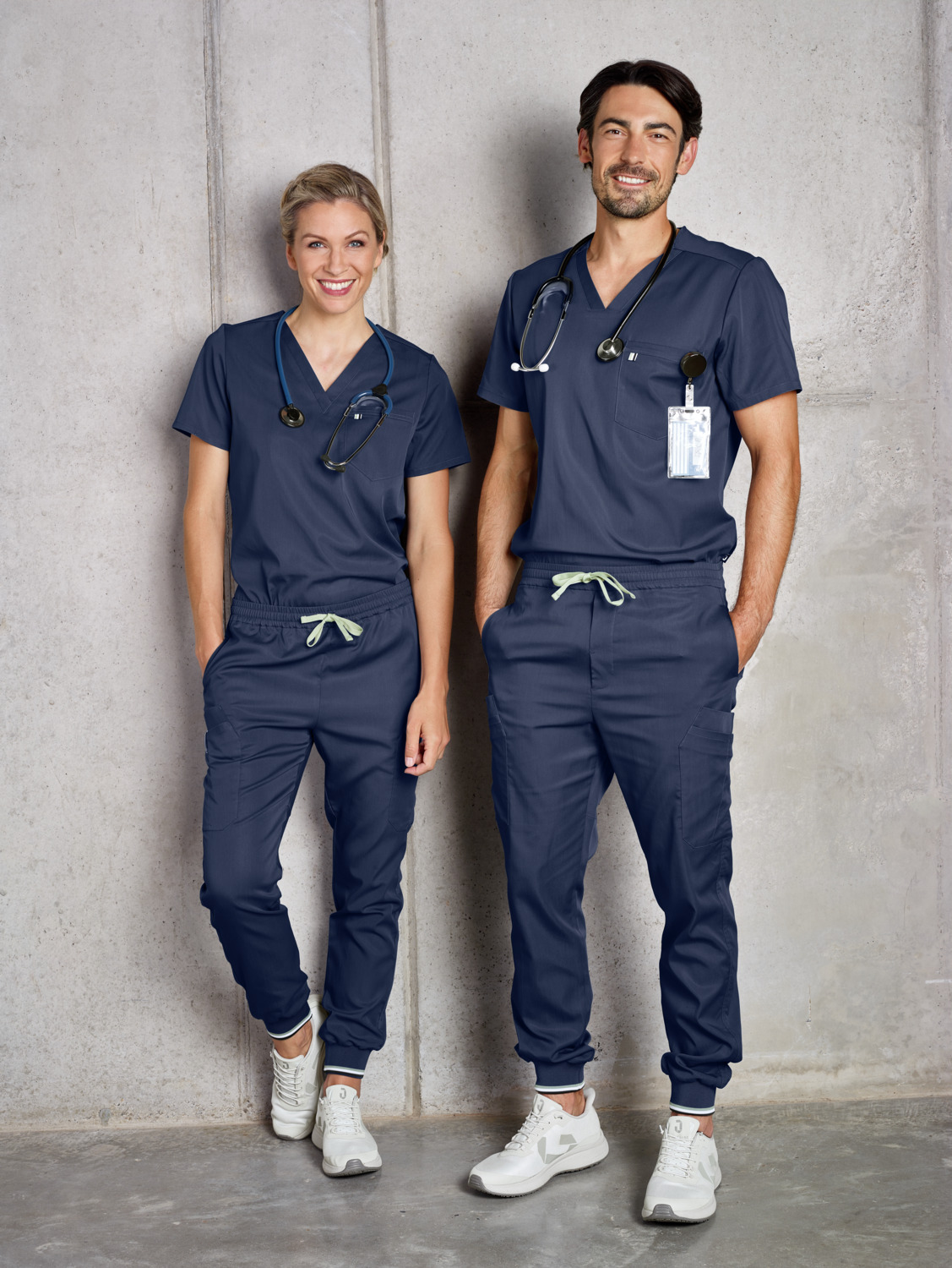Jobeline Aversa Women's Tunic Medical Scrub Top, V-Neck Short Sleeve, Lyocell Tencel and Polyester, Breathable and Skin-Friendly