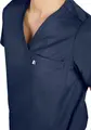 Jobeline Aversa Women's Tunic, Lyocell Tencel and Polyester Blend, V-Neck Short Sleeve Medical Scrub with Breast Pocket, Breathable and Skin-Friendly