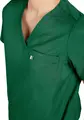 Jobeline Aversa Women's Tunic Medical Scrub Top, V-Neck Short Sleeve, Lyocell Tencel and Polyester, Breathable Skin-Friendly Fabric