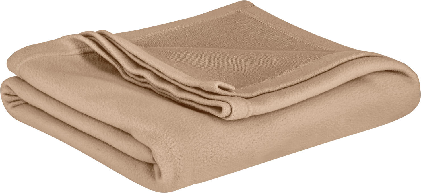 PULSIVA LUSINI Solutions GmbH Blanket Kelsey Decke Kelsey Blanket Kelsey; 150x200 cm (WxL); beige Decke Kelsey; 150x200 cm (BxL); beige 100% polyester. Weight approx. 150 g/m². Lightweight fleece blanket for cool summer evenings. Easy-care, durable and quick drying. 100 % Polyester. Gewicht ca. 150 g/m². Leichte Decke für kühle Sommerabende. Pflegeleicht, langlebig und schnell trocknend. Unterseite aus strapazierfähigem Jersey. Oberseite aus weichem Fleece.