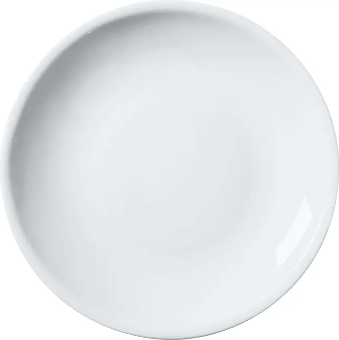 Pulsiva Kora Round Flat Plates, White Hotel Porcelain, 17 cm Diameter, Stackable, Dishwasher and Microwave Safe, Set of 6
