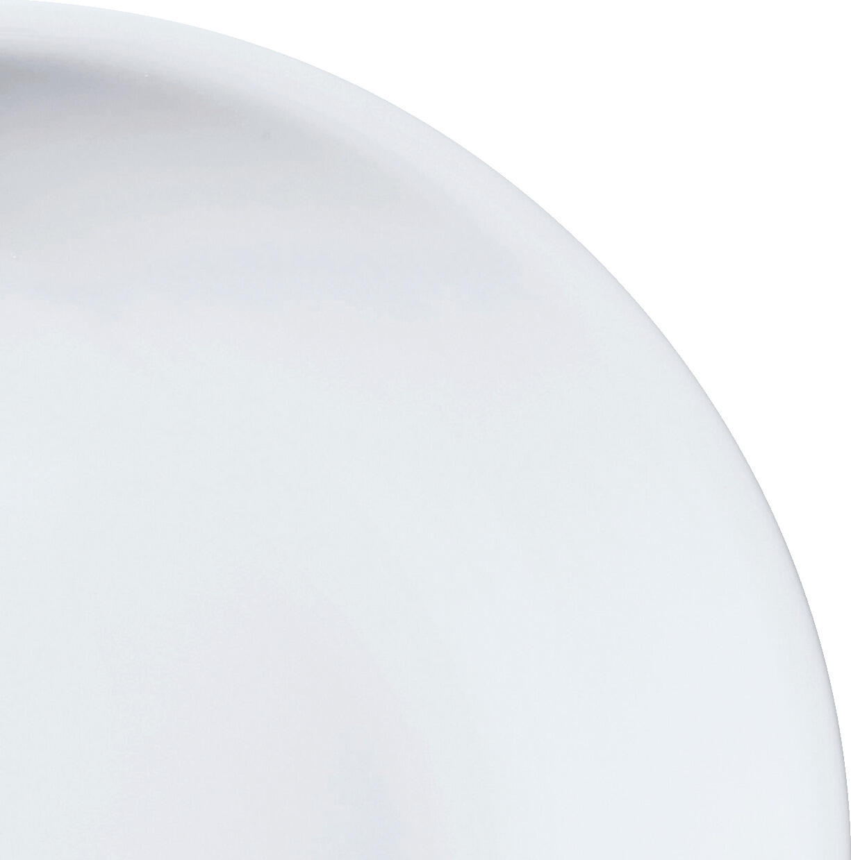 Pulsiva Kora Flat Plate Set of 6, White Hotel Porcelain, Round 18.5 cm, Rimless, Stackable, Dishwasher and Microwave Safe