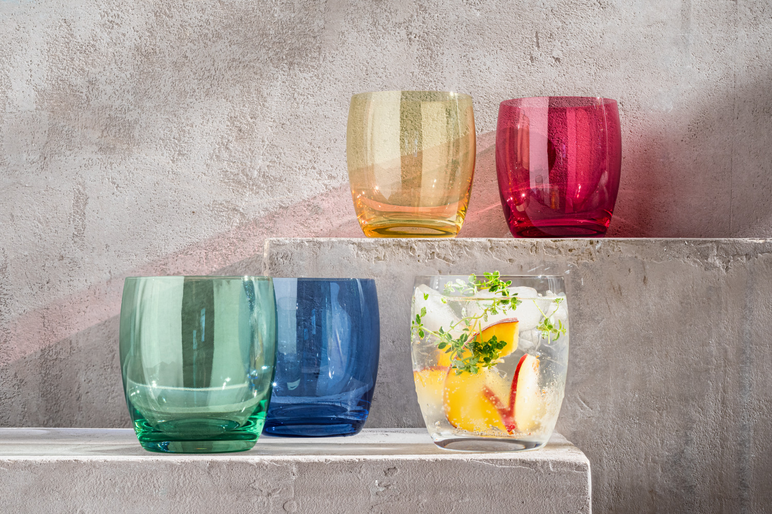 VEGA Amantea Crystal Drinking Glass, mustard, 450 ml, Crystal Glass, Made in Germany, Dishwasher Safe, for Water, Juice and Cocktails