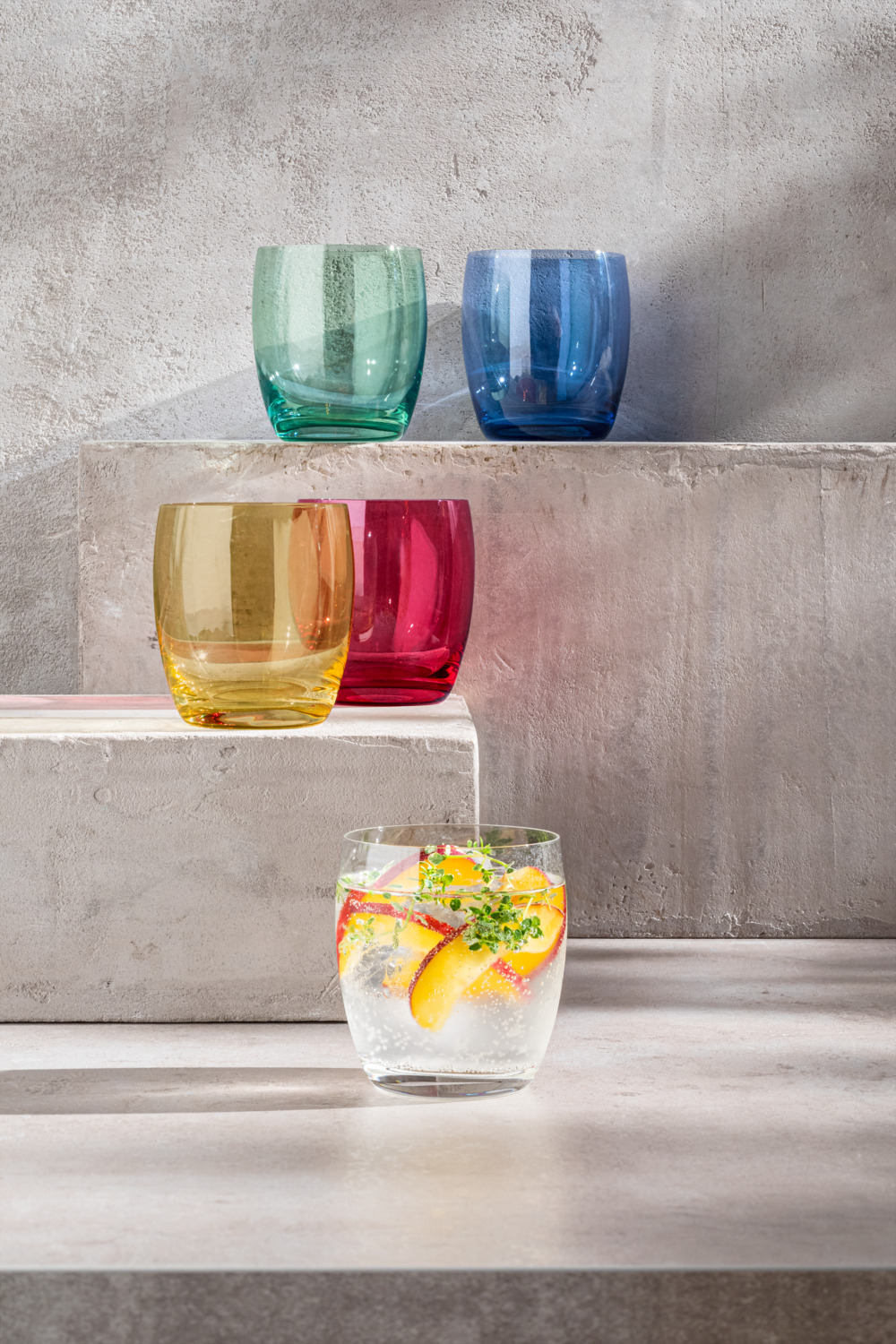 VEGA Amantea Crystal Drinking Glass, mustard, 450 ml, Crystal Glass, Made in Germany, Dishwasher Safe, for Water, Juice and Cocktails