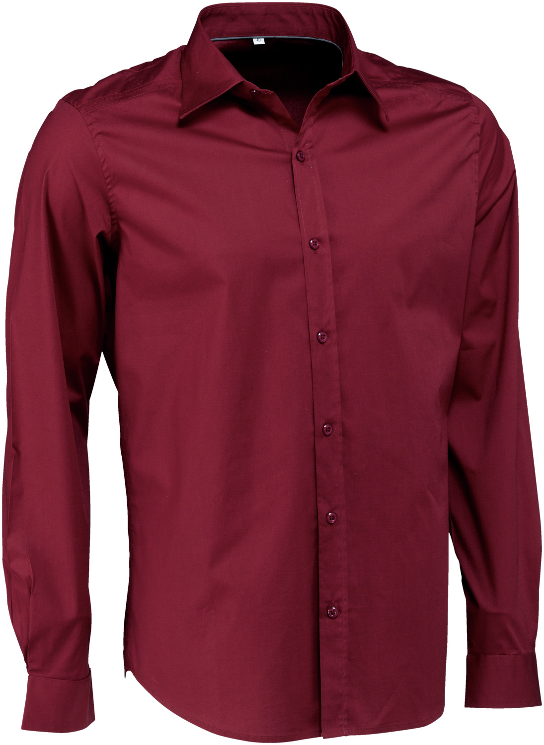 JOBELINE LUSINI Solutions GmbH Men's shirt Bruce long sleeve Herren Hemd Bruce Langarm Men's shirt Bruce long sleeve; Size 37/38; bordeaux Herren Hemd Bruce Langarm; Kleidergröße 37/38; bordeaux 98 % cotton, 2 % elastane. 40°C wash. Classic men's shirt with sporty double seams at the back, full-length button placket, Kent collar and classic cuffs. With an extra-long back and rounded hem. Also available with short sleeves. Slightly tailored cut. Back length: 80 cm for size 39/40. 98 % Baumwolle, 2 % Elasthan. 40°-Wäsche. Klassisches Herrenhemd mit sportiven Doppelnähten im Rücken, durchgehender Knopfleiste, Kent-Kragen und klassischen Ärmelmanschetten. Mit extra langer Rückenlänge und abgerundetem Saum. Erhältlich auch mit kurzem Ärmel. Leicht tailliert geschnitten. Rückenlänge: 80 cm bei Gr. 39/40