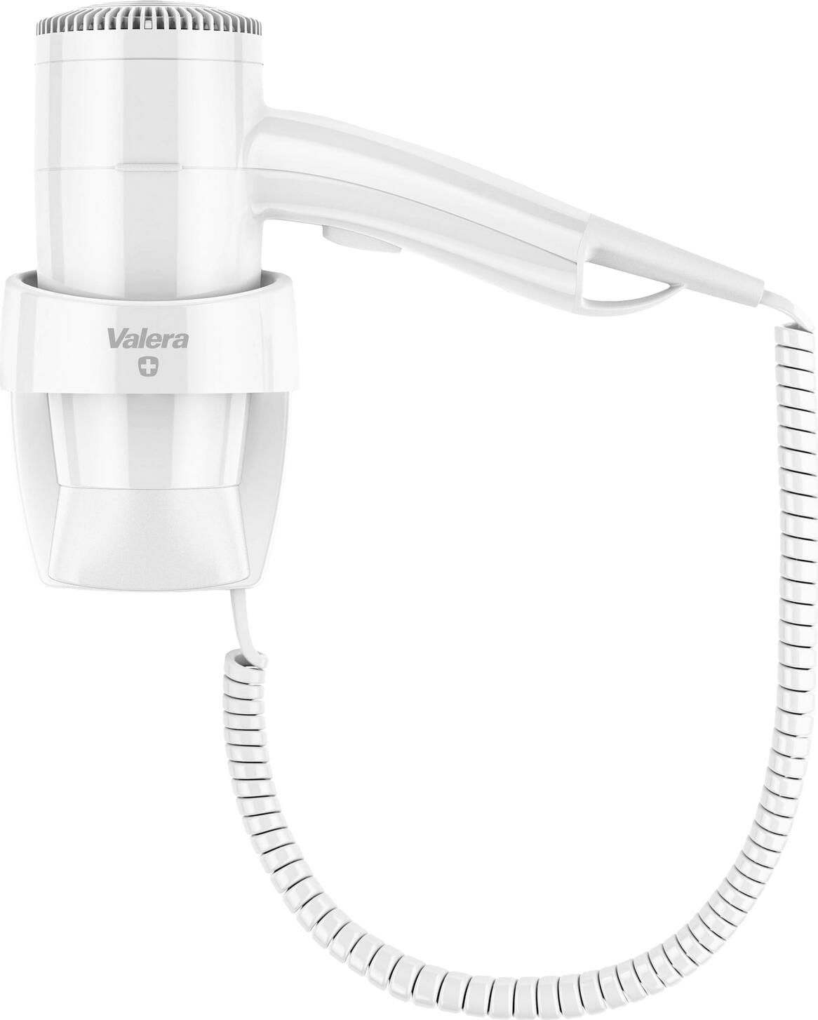Valera Ligo Electric SA Hair dryer Premium 1200 Haartrockner Premium 1200 Hair dryer Premium 1200; 11.5x18.3x24.5 cm (WxHxD); white Haartrockner Premium 1200; 11.5x18.3x24.5 cm (BxHxT); weiß Compact hairdryer for wall mounting with simple on/off function, one temperature/fan setting, ondolier nozzle, wall bracket, on/off safety switch. Power 1200 watts. Kompakter Haartrockner zur Wandmontage mit einfacher An-/Aus-Funktion, eine Temperatur-/Lüfterstufe, Ondolierdüse, Wandhalter, Ein/Aus-Sicherheitsschalter. Leistung 1200 Watt.