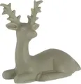 LUSINI Medine Decorative Deer Figurine, Porcelain, Light-green, 11.3 x 5.3 x 10.5 cm, Christmas Seasonal Decoration, 1 pc