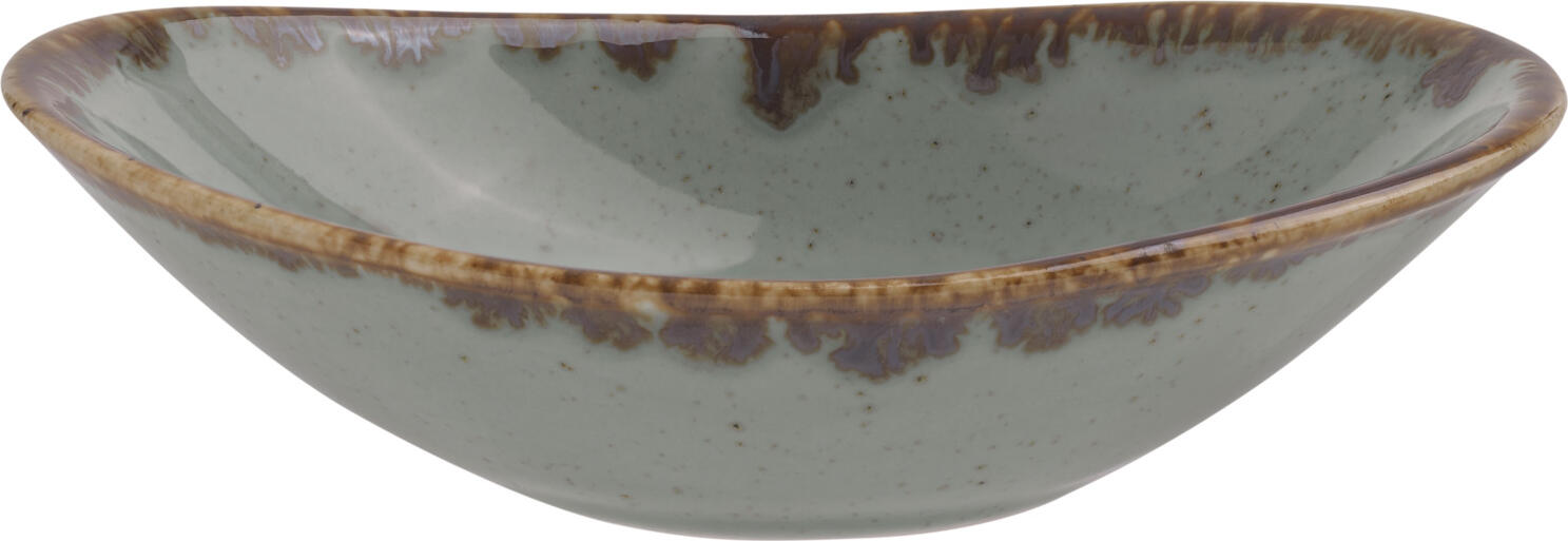 VEGA Sidina Oval Porcelain Bowls, Grey Ceramic Look, 75ml, 11x7x2.7 cm, Dishwasher and Microwave Safe, Set of 6