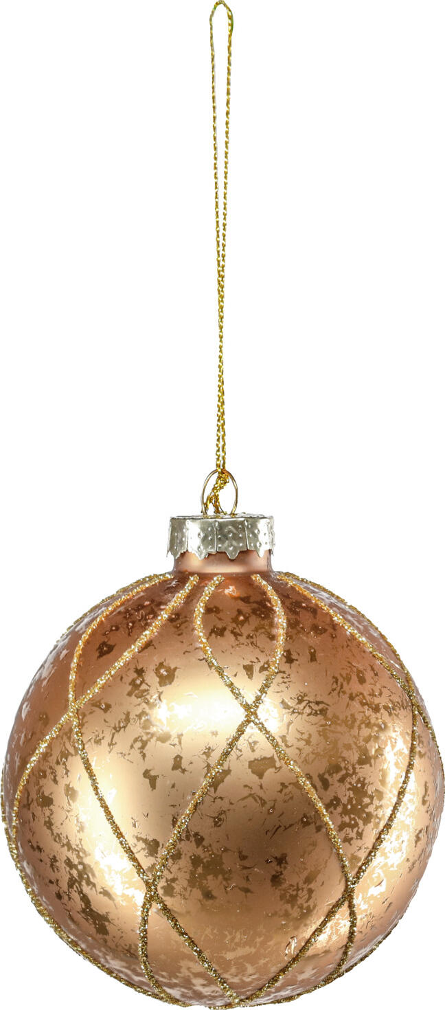 unknown LUSINI Solutions GmbH Christmas bauble Takara Weihnachtskugel Takara Christmas bauble Takara; 8 cm (Ø); brown/golden; 6 piece / pack Weihnachtskugel Takara; 8 cm (Ø); braun/gold; 6 Stück / Pack Glass Christmas baubles with gold design details. Weihnachtskugeln aus Glas mit goldenen Designdetails.