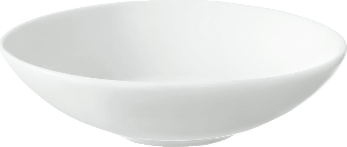 LUSINI Contrast White Porcelain Bowl with Edge Cutout, 110 ml, 10 cm Diameter, 2.9 cm Height, Dishwasher and Microwave Safe