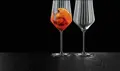 Pahare pentru Spritz Spiegelau Aperitivo, 640 ml, Sticla Transparenta, Pahare cu Picioare si Relieful Ribbed, Rezistente la Masina de Spalat Vase, Set de 12 piese