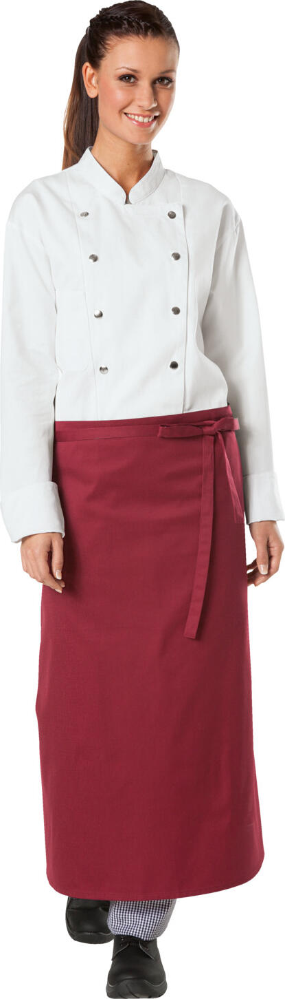 PULSIVA Lucia Women's Chef Jacket, 100% Cotton, Long Sleeve, Snap Button Fastening, Breast Pocket, Sanforized, White, Size 56
