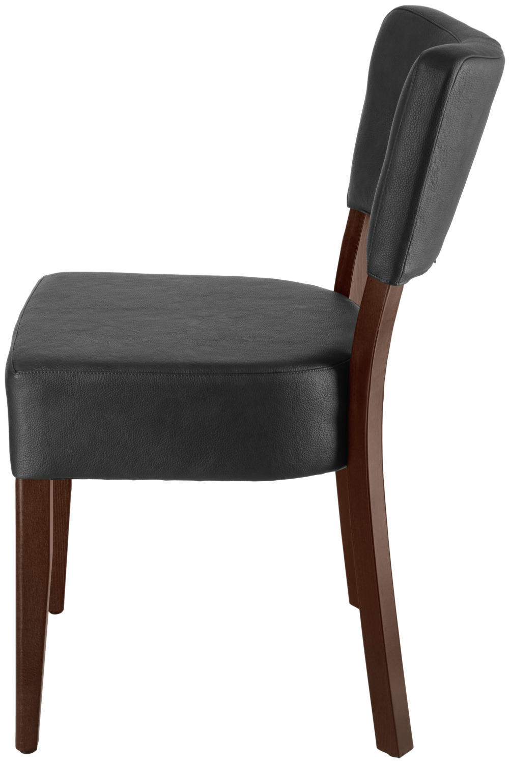 VEGA Winslow Upholstered Chair Set of 2, Imitation Leather, Button-Tufted Back, Beech Wood Legs, Anthracite and Tobacco, 45x53x83 cm, Fire-Retardant