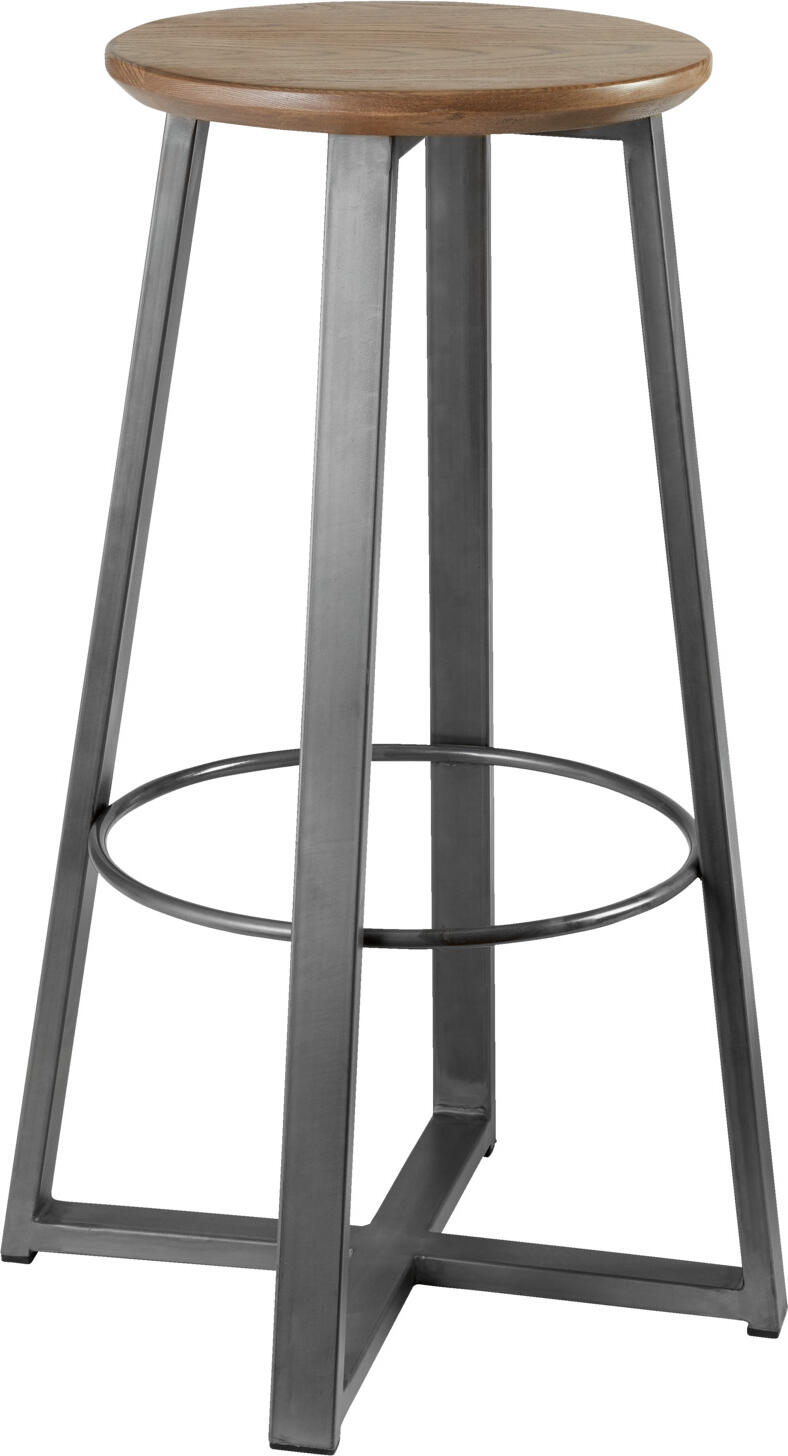 VEGA LUSINI Solutions GmbH Bar stool Metalio with wooden seat Barhocker Metalio mit Holzsitz Bar stool Metalio with wooden seat; 38x38x81 cm (WxDxH); seat antique oak, base grey Barhocker Metalio mit Holzsitz; 38x38x81 cm (BxTxH); Sitz eiche antik, Gestell grau Barstool with wooden seat made of powder-coated steel frame in vintage finish. Incl. plastic glides on the bottom. Robust and easy to clean. Fire retardant. Only suitable for indoor use. Delivery is assembled. Barhocker mit Holzsitz aus pulverbeschichtetem Stahlgestell in Vintage-Lackierung. Inkl. Kunststoffgleiter an der Unterseite. Robust und Pflegeleicht. Feuerhemmend. Nur für den Innenbereich geeignet. Lieferung erfolgt montiert.
