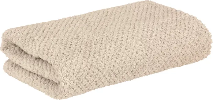 ERWIN M. LUSINI Tavira Hand Towel, 100% Cotton, 50 x 100 cm, Beige, Modern Waffle Texture, Super-Absorbent and Soft, OEKO-TEX Standard 100