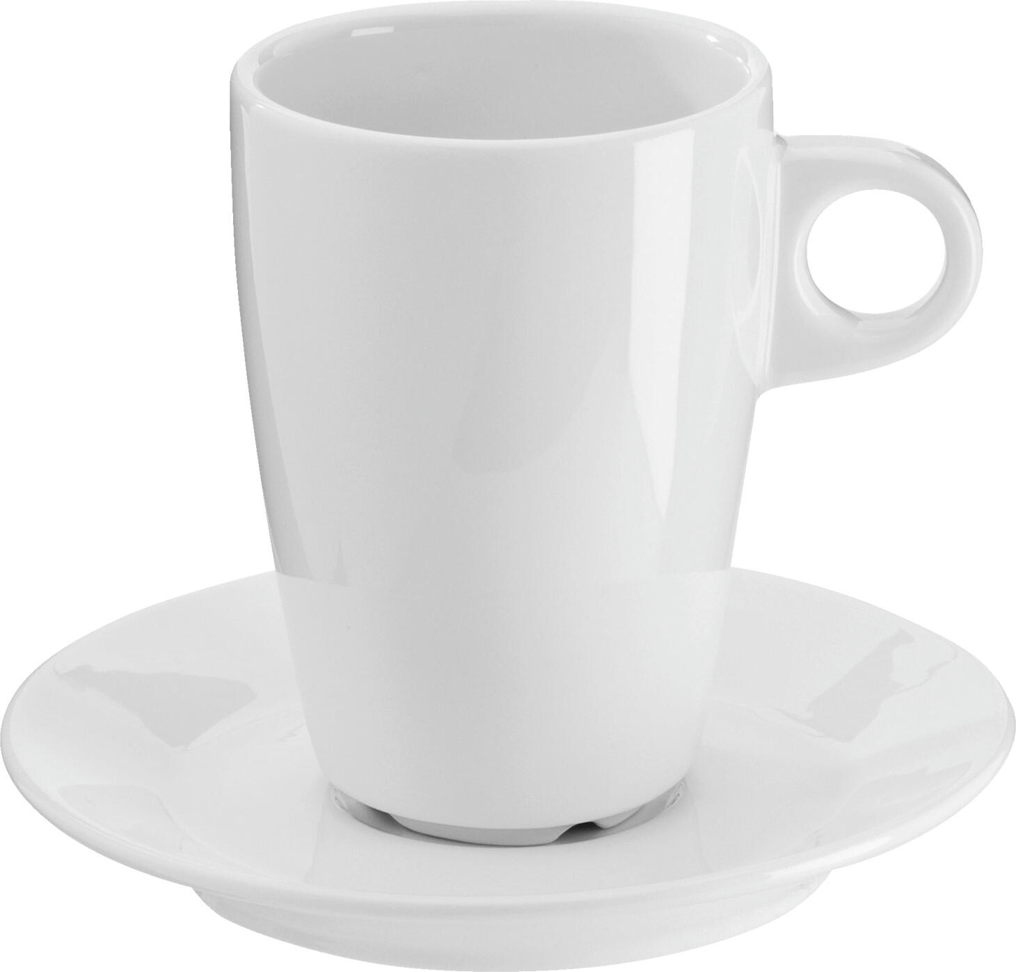 Farfurii pentru espresso VEGA Bistro, Porțelan Alb, Rotunde Diametru 11.5 cm, Compatibile cu Mașina de Spălat Vase și Cuptorul cu Microunde, Set de 6 piese