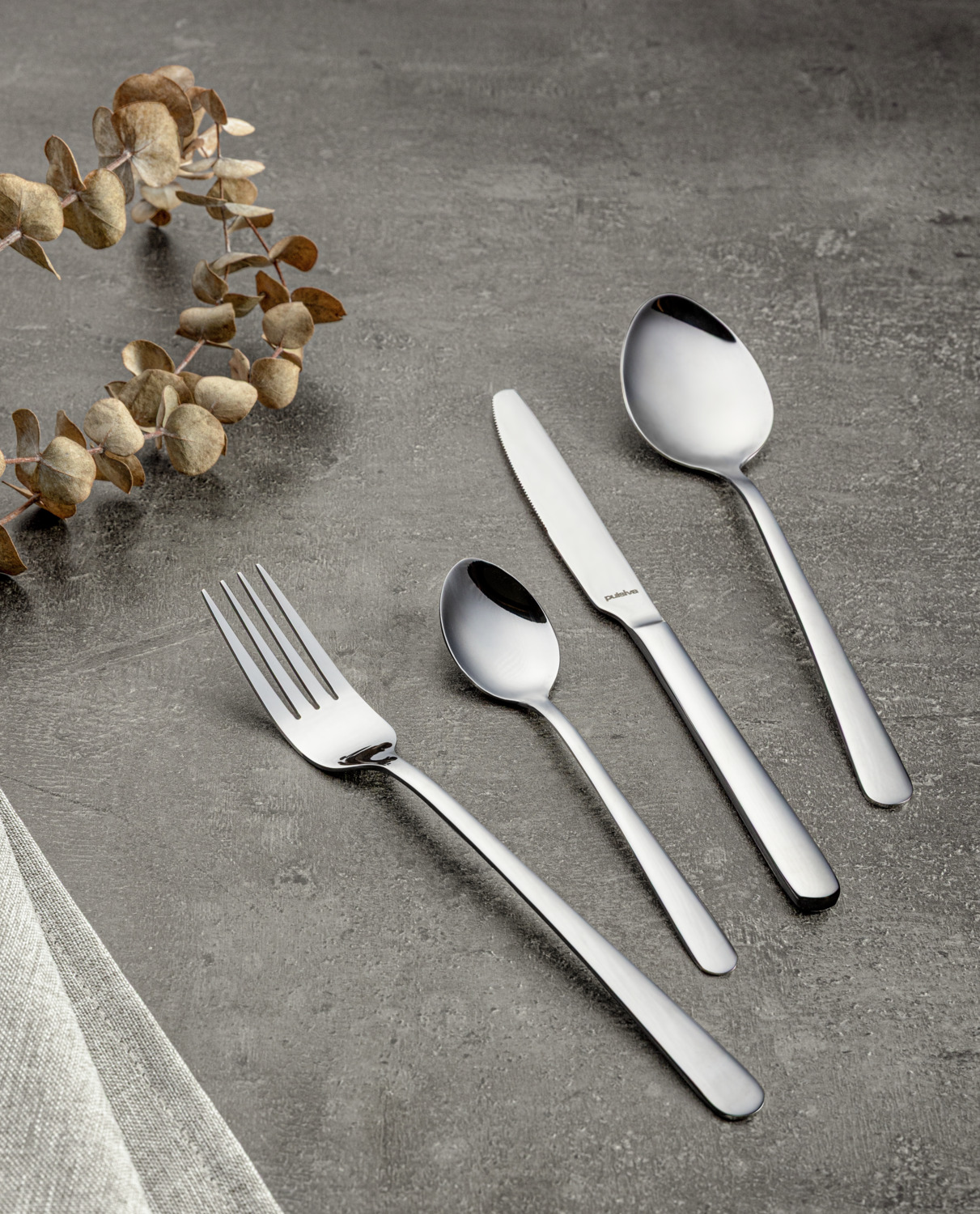 Pulsiva Nizza Coffee and Tea Spoons Set of 12, 18/0 Chrome-Stainless Steel, Mirror Polished, Rustproof, Dishwasher Safe, 15 cm