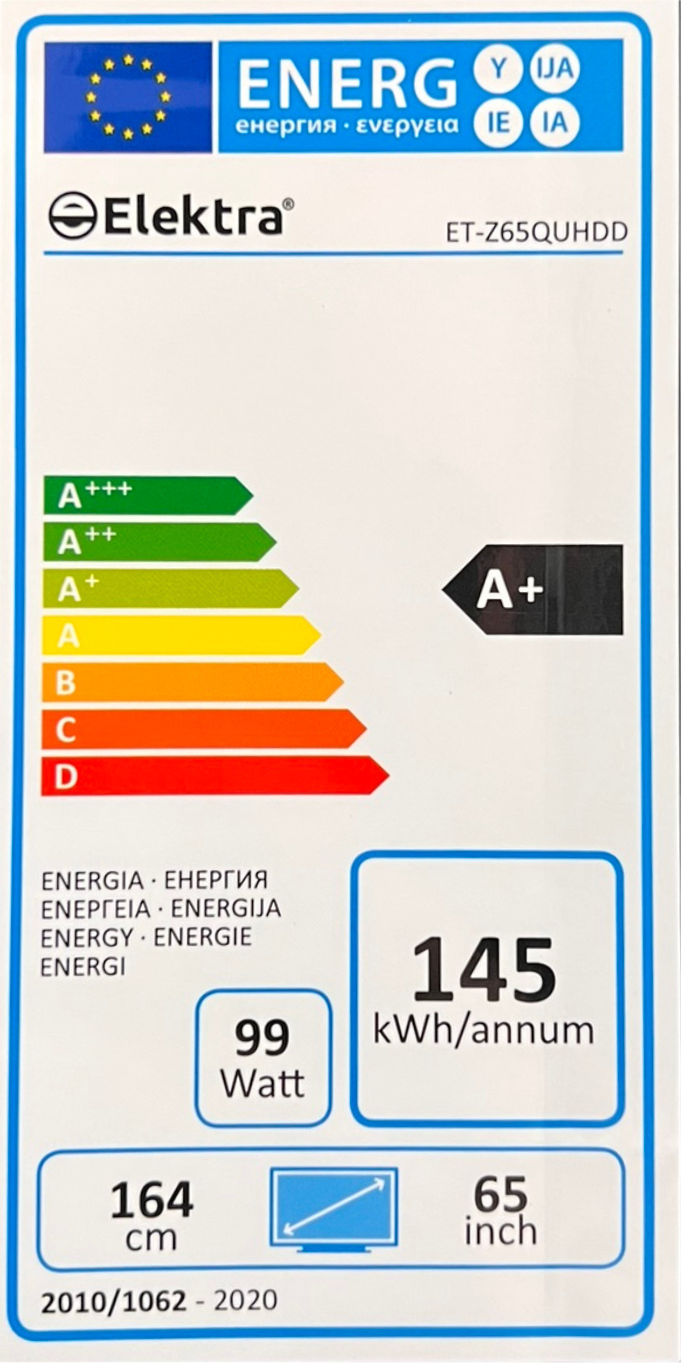Televizor Smart Elektra ET-X65QUHDD QLED 4K Ultra HD 65 inch (165 cm), Design Fara Rama, Vidaa OS, Procesor Quad-Core, Wi-Fi, Bluetooth, DVB-T2/C/S2