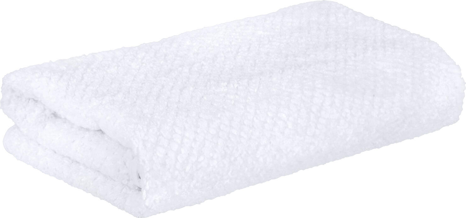 ERWIN M. LUSINI Solutions GmbH Towel Tavira Handtuch Tavira Towel Tavira; 50x100 cm (WxL); white Handtuch Tavira; 50x100 cm (BxL); weiß 100% cotton. Weight approx. 480 g/m². Super-absorbent single-ply terry hand towel with high-quality Low Twist special yarns made of pure cotton. The towel does not just impress thanks to its very voluminous and soft feel - it also has a modern waffle texture. 100 % Baumwolle. Gewicht ca. 480 g/m². Super saugfähiges Walkfrottier Handtuch mit hochwertigen Low Twist Spezialgarnen. Dank der speziellen Garnkonstruktion trocknen diese Tücher schneller als vergleichbare Handtücher aus reiner Baumwolle. Das Handtuch überzeugt nicht nur durch seinen sehr voluminösen Griff und seine weiche Haptik sondern auch durch seine moderne Waffelstruktur.