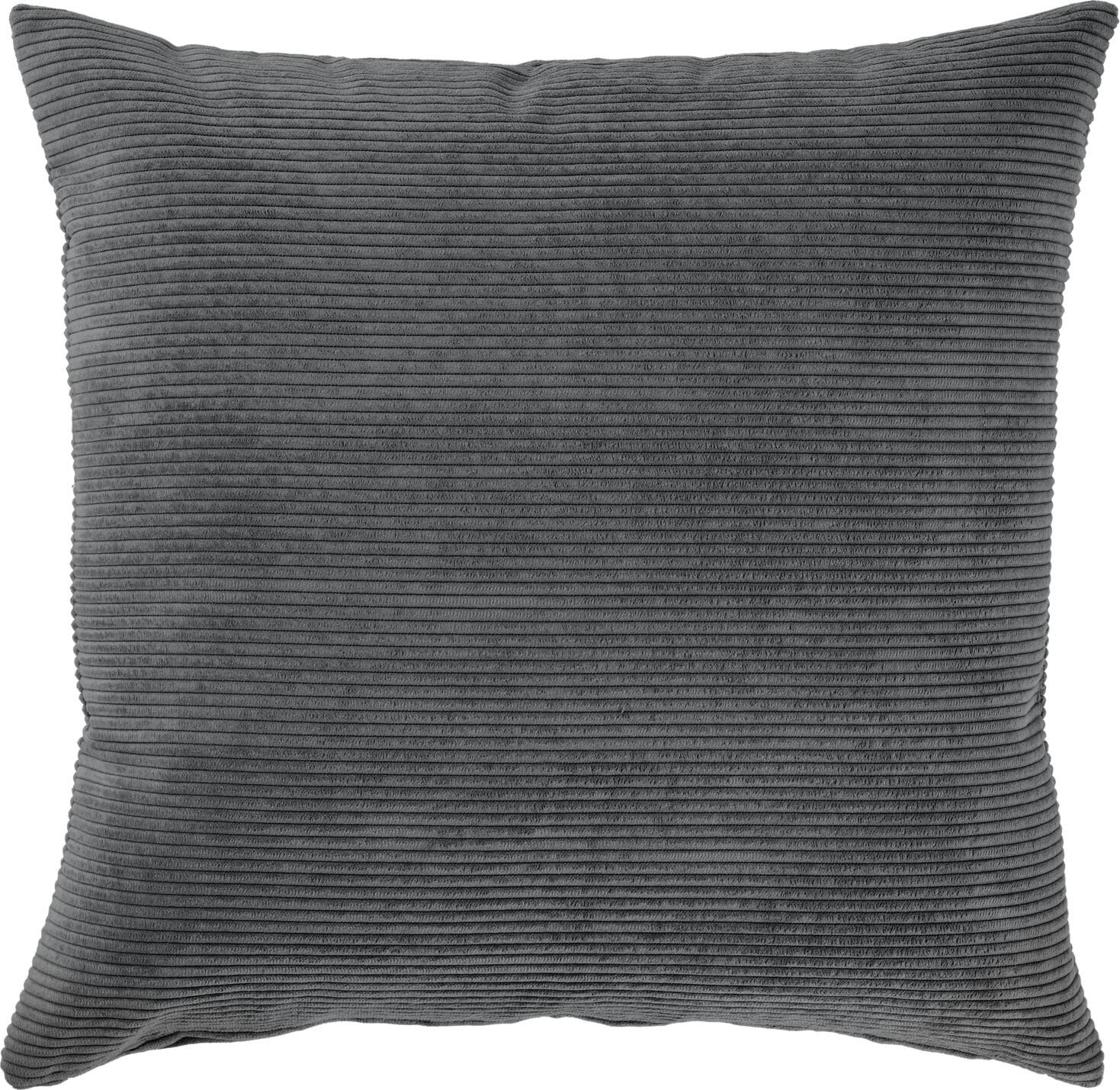 ERWIN M. LUSINI Solutions GmbH Cushion cover Cordoba Kissenhülle Cordoba Cushion cover Cordoba; 40x40 cm (WxL); anthracite Kissenhülle Cordoba; 40x40 cm (BxL); anthrazit 100% polyester. Weight approx. 290 g/m². Cushion cover made from modern corduroy fabric. Particularly easy to care for. 100 % Polyester. Gewicht ca. 290 g/m². Kissenbezug aus modernem Cord Stoff. Besonders pflegeleicht.