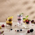 Set de 6 pahare mici pentru desert VEGA Gargote, sticla de cristal, 100ml, transparente, rotunde, pentru catering si condimente