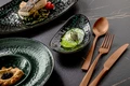 Set de 12 piese Furculite de Masa VEGA Falun, Cupru Mat cu Rivilaj PVD, Lungime 20.2 cm, Grosime 3 mm, Tacamuri Rezistente la Masina de Spalat