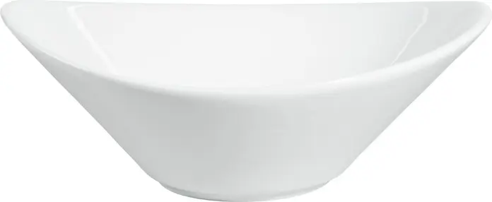 VEGA Amsterdam Porcelain Bowls, White Oval Dishwasher and Microwave Safe Serving Set, 2 pieces, 1800 ml, 11.2 cm