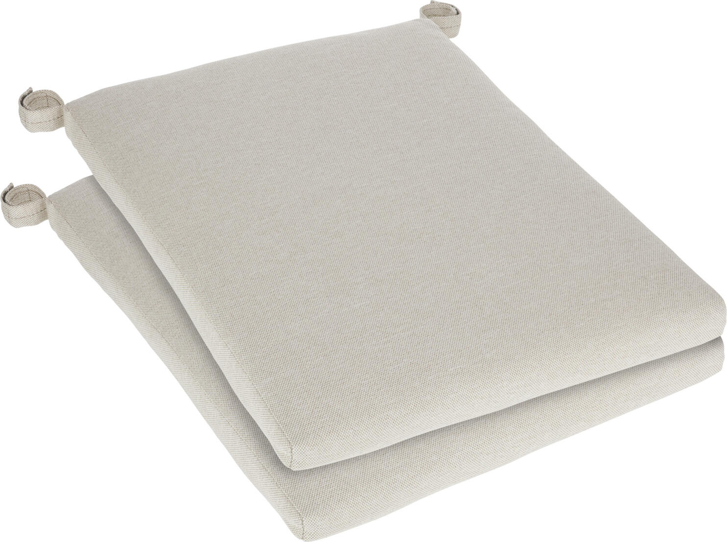 PULSIVA LUSINI Solutions GmbH Replacement cushion outdoor chair Calero Ersatzkissen Outdoorstuhl Calero Replacement cushion outdoor chair Calero; 37x47x3 cm (WxLxH); beige; 2 piece / pack Ersatzkissen Outdoorstuhl Calero; 37x47x3 cm (BxLxH); beige; 2 Stück / Pack Replacement seat cushion for the Calero chair (100% synthetic polyolefin fibres) Robust made of Olefin fabric, easy to clean and ideal for everyday use: our Calero seat cushion made of high-quality Olefin fabric impresses with its water and stain resistance, quick drying and high colour fastness. Perfect for indoor and outdoor use - durable, comfortable and practical to handle. Ersatzsitzkissen zum Stuhl Calero  (100 % synthetischen Polyolefinfasern) Robust aus Olefin-Gewebe pflegeleicht und ideal für den täglichen Einsatz: Unser Sitzkissen Calero aus hochwertigem Olefin-Gewebe überzeugt durch Wasser- und Fleckenresistenz, schnelle Trocknung und hohe Farbechtheit. Perfekt für Innen- und Außenbereiche – langlebig, komfortabel und praktisch im Handling.