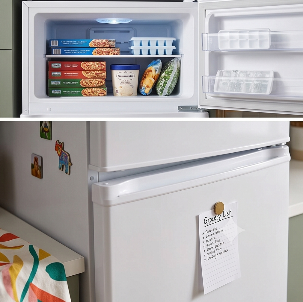 Midea MDRT294FGE01 Top-Freezer Refrigerator, 204L Total Capacity, Direct Cooling, Energy Class E, White, 144x55x55 cm, Reversible Door