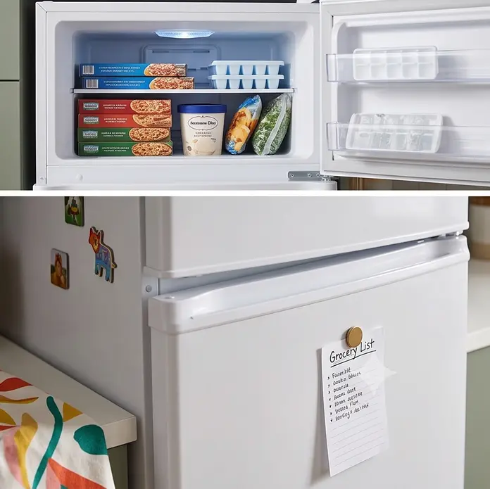 Midea MDRT294FGE01 Top-Freezer Refrigerator, 204L Total Capacity, Direct Cooling, Energy Class E, White, 144x55x55 cm, Reversible Door