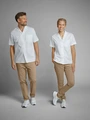 JOBELINE Magnum Men's Short-Sleeved Shirt, Comfort Fit, Cotton-Polyester Blend, Easy-Care, White, Size 41/42, Catering and Hotel Industry