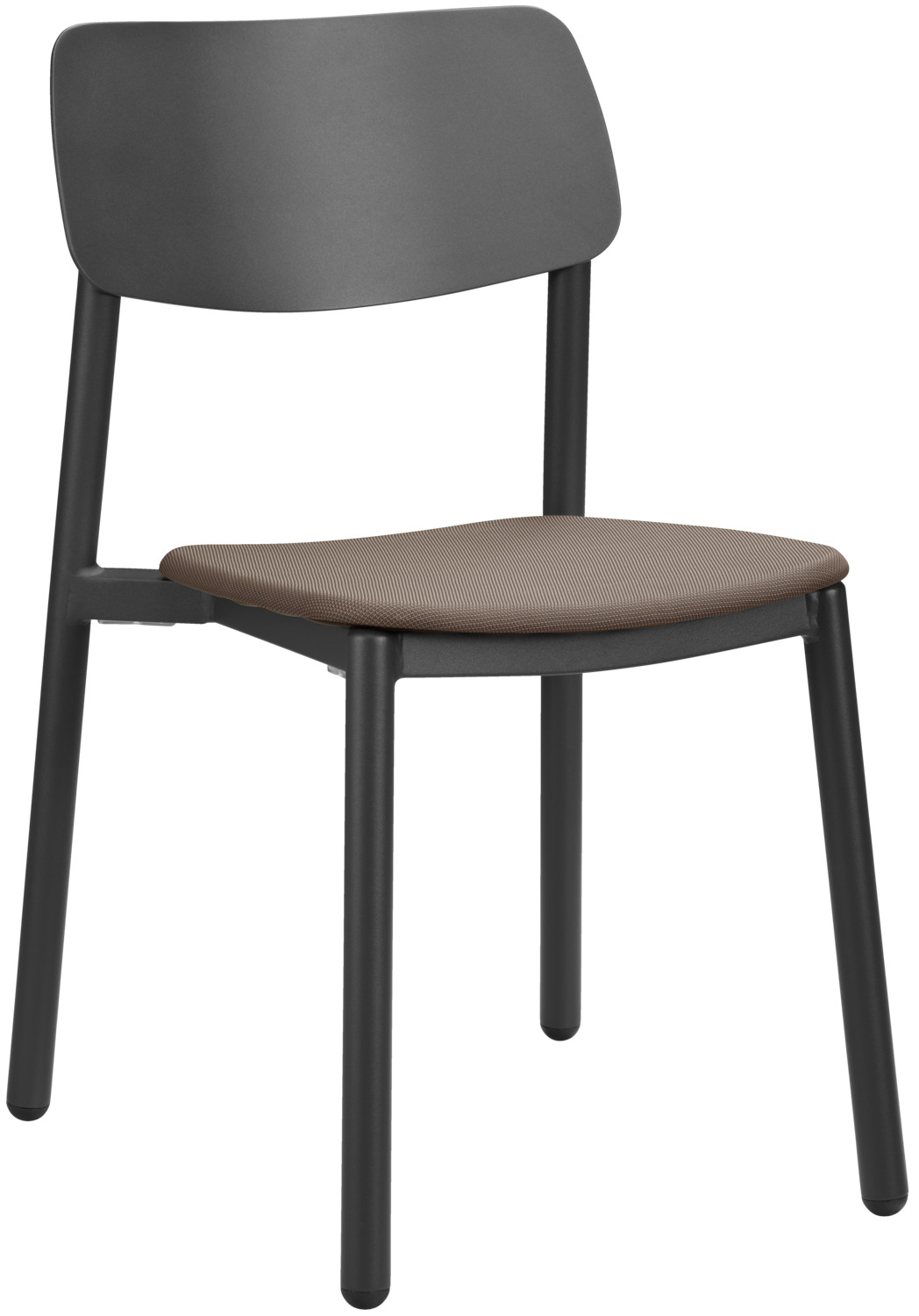 VEGA LUSINI Solutions GmbH Patio chair Punta without armrests Terrassenstuhl Punta ohne Armlehne Patio chair Punta without armrests; 48.5x52.5x81 cm (WxDxH); seat taupe, base anthracite; 4 piece / pack Terrassenstuhl Punta ohne Armlehne; 48.5x52.5x81 cm (BxTxH); Sitz taupe, Gestell anthrazit; 4 Stück / Pack High-quality outdoor chair. Powder-coated aluminium frame and soft seat with textile upholstery. Ergonomically shaped backrest. Weatherproof, UV-resistant and stackable. Plastic glides included. Suitable for outdoor use. Supplied assembled. Order matching chair with armrest at the same time. Hochwertiger Outdoorstuhl. Gestell aus pulverbeschichtetem Aluminium und weicher Sitzfläche mit Textilienbespannung. Ergonomisch geformte Rückenlehne. Wetterfest, UV-beständig und stapelbar. Inklusive Kunststoffgleiter. Für den Außenbereich geeignet. Lieferung erfolgt montiert. Passenden Stuhl mit Armlehne gleich dazu bestellen.
