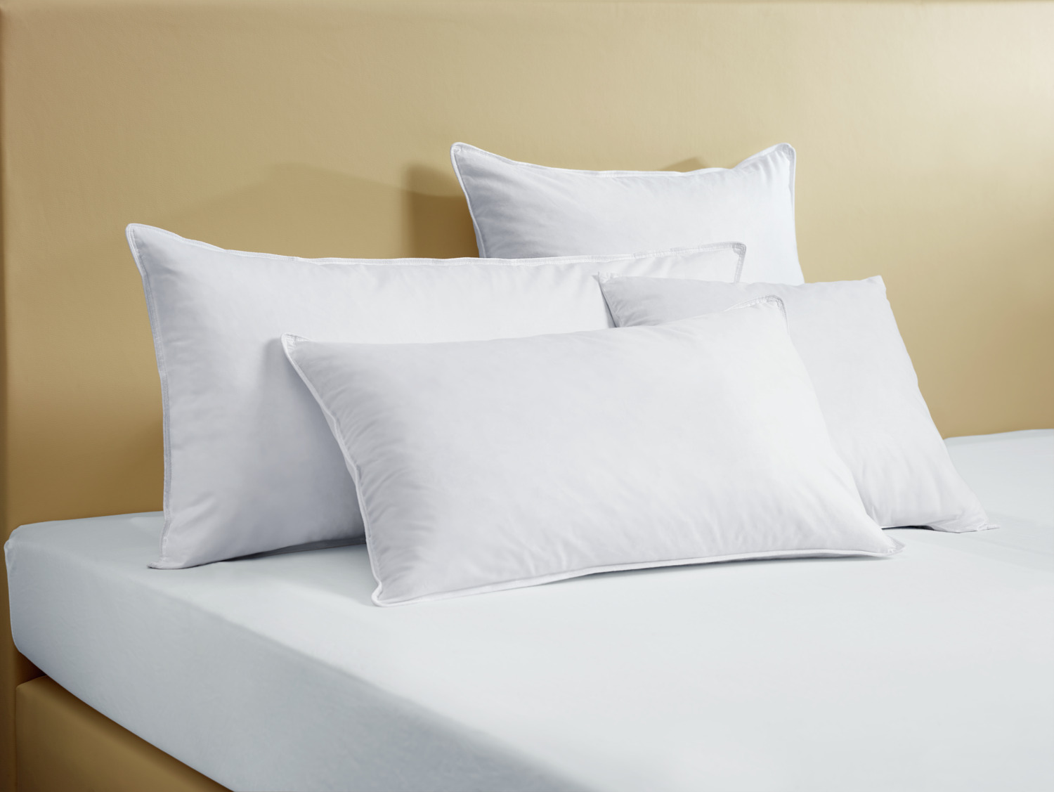 Erwin M. Lusini Filling Cushion 40 x 40 cm, 100% Feathers with 100% Cotton Cover, White Hotel Quality Decorative Pillow Insert, OEKO-TEX Standard 100