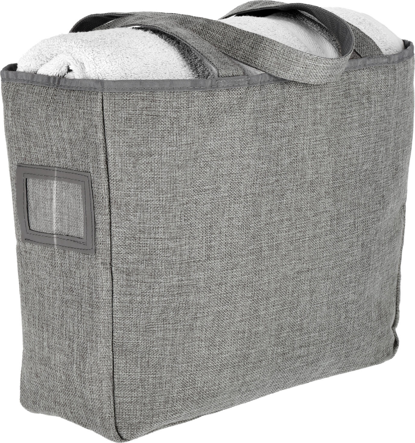 ERWIN M. LUSINI Rula Wellness Bag, 35x35x15 cm, Grey 100% Polyester with Water-Repellent Interior, Zippered Outer Pocket and Card Compartment