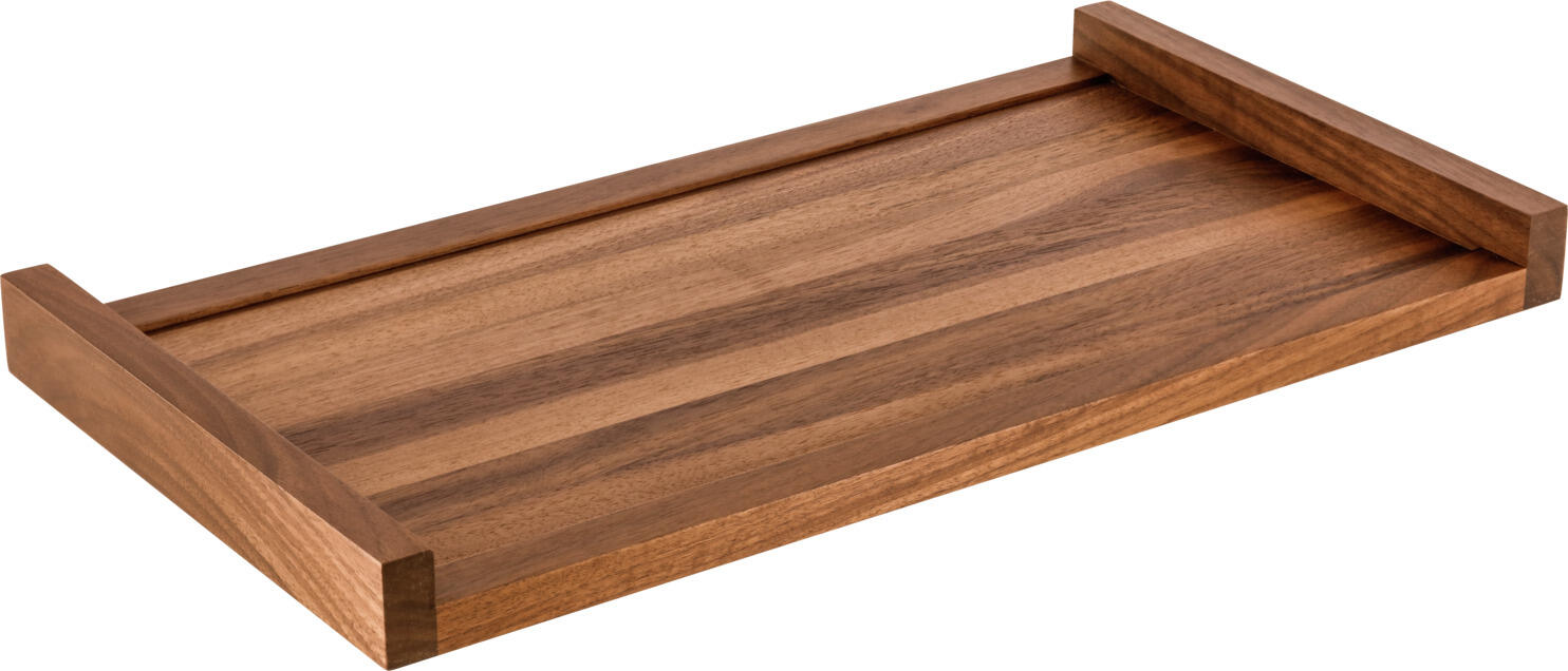 VEGA Sesia Serving Board, High-Quality Walnut Wood Food Board, Rectangular, 43.3 x 20.4 x 3.2 cm, Food Safe