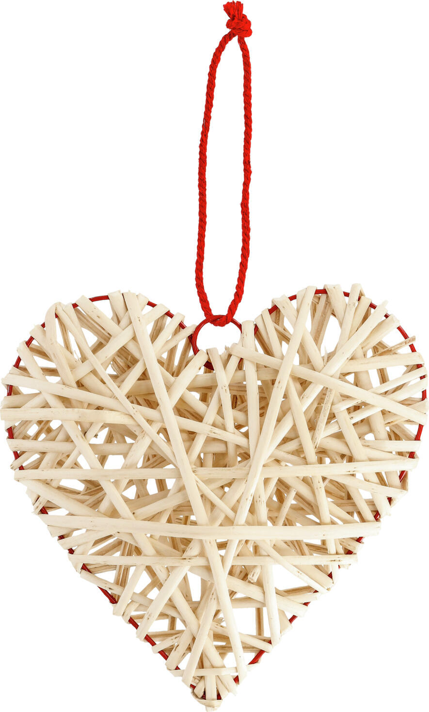 unknown LUSINI Solutions GmbH Wickerwork heart  Resy Geflechtherz Resy Wickerwork heart  Resy; 20x20x5 cm (LxWxH); natural/red; 2 piece / pack Geflechtherz Resy; 20x20x5 cm (LxBxH); natur/rot; 2 Stück / Pack Wickerwork heart with red hanging element made of natural materials. Geflechtherz mit rotem Aufhänger aus Naturmaterial.