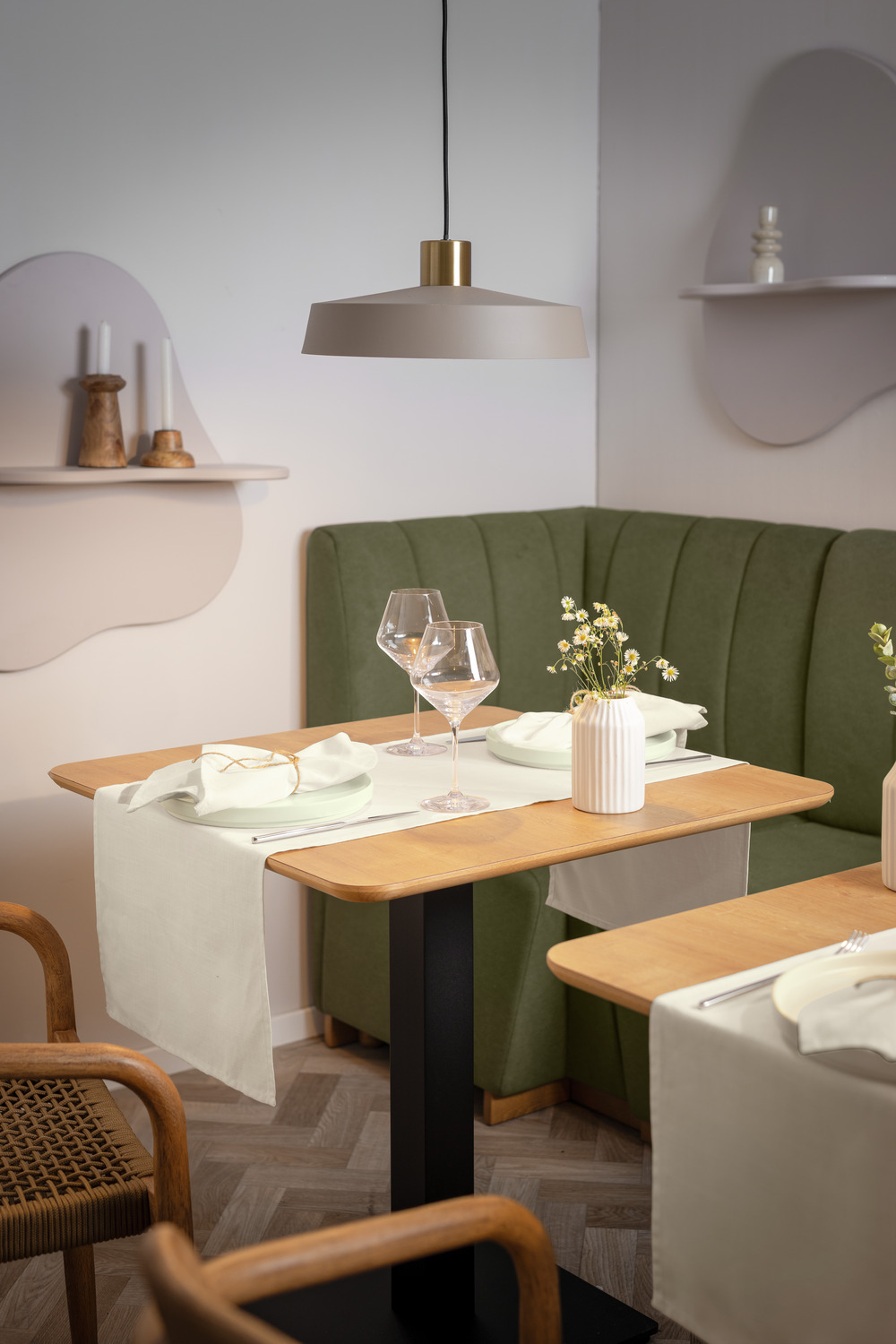 Erwin M. Lusini Ledana Fabric by the Metre for Table Runners, 60% Polyester 40% Linen, 320 cm Width, Natural Textured OEKO-TEX Standard 100