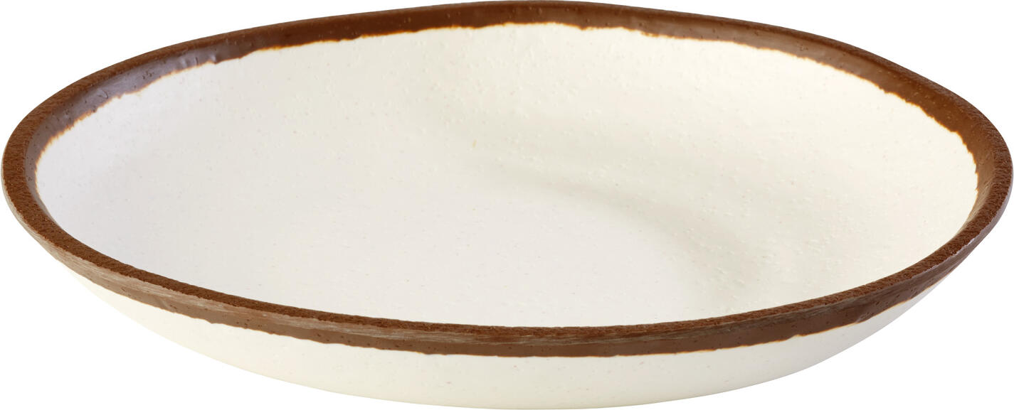 APS Assheuer + Pott GmbH & Co. KG Deep plate Teller CROCKER, Melamin, rund Deep plate; 500 ml, 20.5x3 cm (ØxH); beige/brown; round Teller CROCKER, Melamin, rund; 500 ml, 20.5x3 cm (ØxH); beige/braun; rund Deep plate made of melamine. Particularly durable due to high impact and break resistance. Application range between -30   °C to +70   °C. Stackable and dishwasher safe. Not cut resistant. Der Teller CROCKER ist eine vielseitige Wahl für eine rustikale und moderne Speisenpräsentation in Gastronomie, Catering, Buffet und Zuhause. Die tiefere Form eignet sich ideal für Bowls, Salate, Suppen, Pasta oder kreative Hauptgerichte. Gefertigt aus Melamin, überzeugt der Teller durch eine leichte, robuste und pflegeleichte Ausführung für den täglichen Service. * Material: Melamin * Für Bowls, Salate, Suppen und Pasta geeignet * Auch für kreative Hauptgerichte einsetzbar * Leichte und robuste Ausführung * Pflegeleicht im täglichen Gebrauch * Keine direkte Hitze * Spülmaschinengeeignet * Stapelbar