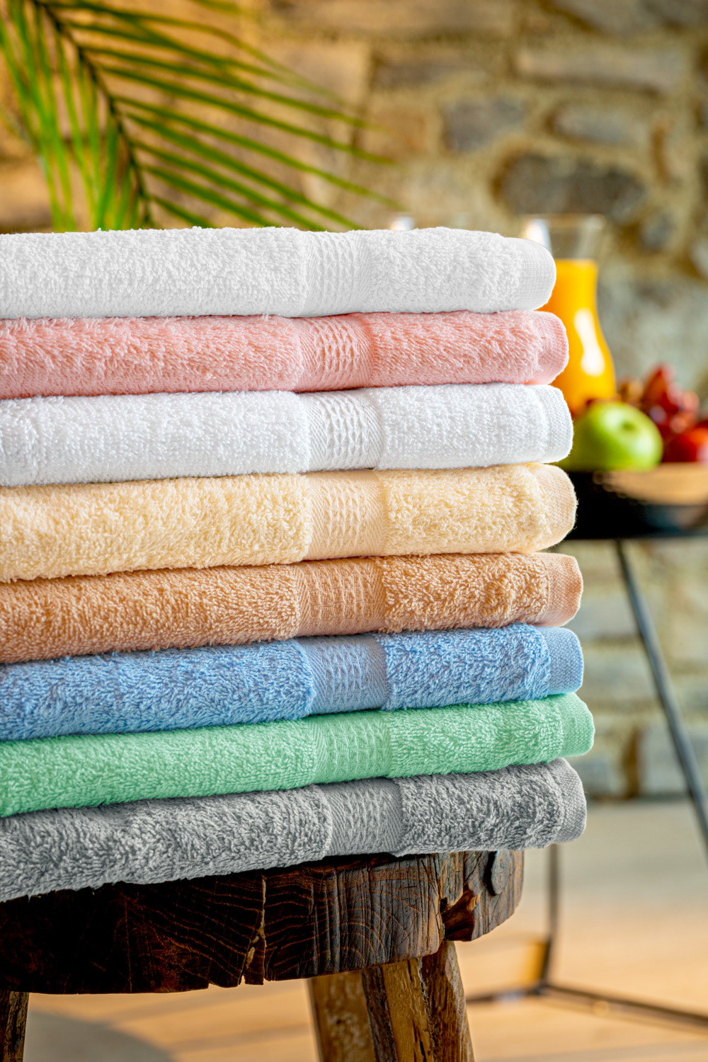 Prosoape de mana PULSIVA Mars din bumbac 100%, 50 x 100 cm, Alb, OEKO-TEX Standard 100, Absorbante si Durabile, Set de 10 piese