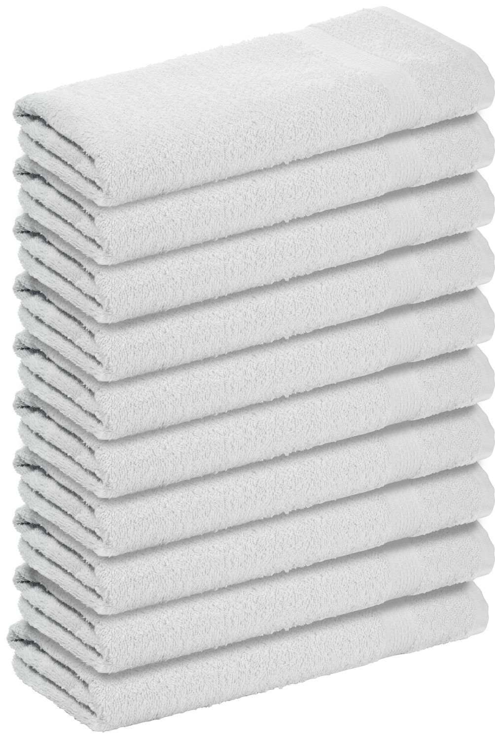 Prosoape de mana PULSIVA Mars din bumbac 100%, 50 x 100 cm, Alb, OEKO-TEX Standard 100, Absorbante si Durabile, Set de 10 piese