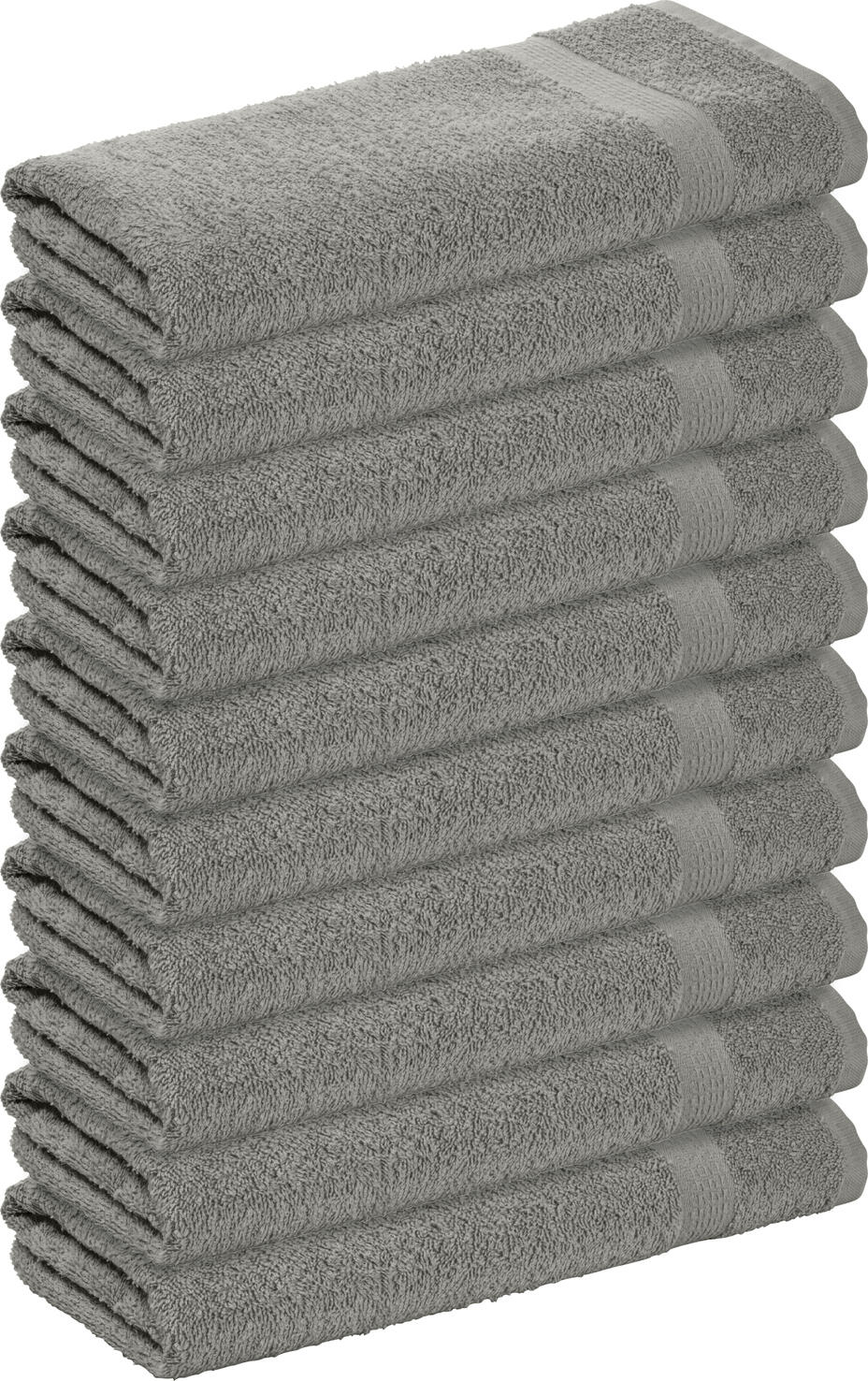 PULSIVA Mars Hand Towel Set of 10, 100% Cotton Walk Terry, 50 x 100 cm, 400 g/m², OEKO-TEX Standard 100 Certified, Durable and Absorbent