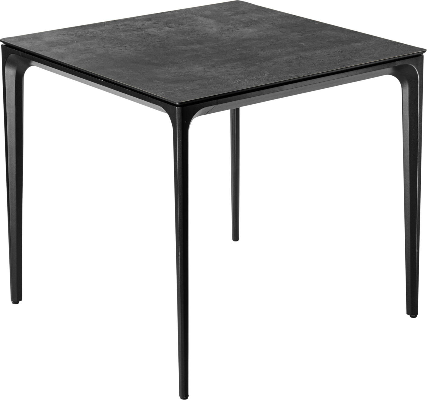 VEGA LUSINI Solutions GmbH Outdoor table Linero square Outdoor-Tisch Linero quadratisch Outdoor table Linero square; 80x80x72 cm (LxWxH); Table top concrete, base black; square Outdoor-Tisch Linero quadratisch; 80x80x72 cm (LxBxH); Platte beton, Gestell schwarz; quadratisch This high-quality catering outdoor table has been specially developed for professional use in restaurants, cafés, bars and hotels. The sturdy powder-coated aluminium frame offers maximum durability combined with low weight - perfect for flexible indoor and outdoor seating concepts. The table top is made of compact laminate with an HPL decorative surface (material thickness 1.3 cm) and is exceptionally robust. Certified to DIN EN 438, the surface is extremely hard, abrasion-resistant, impact- and scratch-resistant and even resistant to cigarette burns - ideal for highly frequented catering areas. The outdoor table is weatherproof and UV-resistant, making it particularly suitable for terraces, beer gardens, outdoor lounges and café areas. Thanks to the adjusting screws supplied, small unevennesses in the floor can be quickly levelled out - for a secure, wobble-free stand. It is supplied disassembled, but assembly is very quick and easy. * Robust catering table for indoor and outdoor use * Powder-coated aluminium frame - stable, lightweight & corrosion-resistant * HPL compact laminate top (1.3 cm) - extremely hard & durable * In accordance with DIN EN 438: abrasion-resistant, impact-resistant, scratch-resistant & resistant to cigarette burns * Weatherproof & UV-resistant - ideal for terraces and outdoor areas * Includes adjusting screws to compensate for uneven floors * Quick & easy installation * Perfect for restaurants, cafés, bars, hotel terraces and beer gardens This gastro patio table combines maximum hygiene, durable materials and a modern design - the perfect choice for professional outdoor and indoor areas in the catering industry. Dieser hochwertige Gastro Outdoor-Tisch wurde speziell für den professionellen Einsatz in Restaurants, Cafés, Bars und Hotellerie entwickelt. Das stabile Gestell aus pulverbeschichtetem Aluminium bietet maximale Widerstandsfähigkeit bei gleichzeitig geringem Gewicht – perfekt für flexible Bestuhlungskonzepte im Innen- und Außenbereich. Die Tischplatte besteht aus Kompaktschichtstoff mit HPL-Dekor-Oberfläche (Materialstärke 1,3 cm) und überzeugt durch außergewöhnliche Robustheit. Nach DIN EN 438 zertifiziert, ist die Oberfläche äußerst hart, abriebfest, stoß- und kratzfest und sogar beständig gegen Zigarettenglut – ideal für stark frequentierte Gastronomieflächen. Der Outdoor-Tisch ist wetterfest und UV-beständig, wodurch er sich besonders gut für Terrassen, Biergärten, Außenlounges und Café-Bereiche eignet. Dank der mitgelieferten Stellschrauben lassen sich kleine Bodenunebenheiten schnell ausgleichen – für einen sicheren, wackelfreien Stand. Die Lieferung erfolgt zerlegt, die Montage ist jedoch sehr einfach und schnell erledigt. * Robuster Gastro-Tisch für Innen- und Außenbereiche * Pulverbeschichtetes Aluminiumgestell – stabil, leicht & korrosionsbeständig * HPL-Kompaktschichtstoffplatte (1,3 cm) – extrem hart & langlebig * Nach DIN EN 438: abriebfest, stoßfest, kratzfest & zigarettenglutbeständig * Wetterfest & UV-beständig – ideal für Terrassen und Außenbereiche * Inklusive Stellschrauben zum Ausgleich von Bodenunebenheiten * Einfache & schnelle Montage * Perfekt für Restaurants, Cafés, Bars, Hotelterrassen und Biergärten Dieser Gastro Terrassentisch vereint maximale Hygienetauglichkeit, langlebige Materialien und ein modernes Design – die perfekte Wahl für professionelle Außen- und Innenbereiche in der Gastronomie.