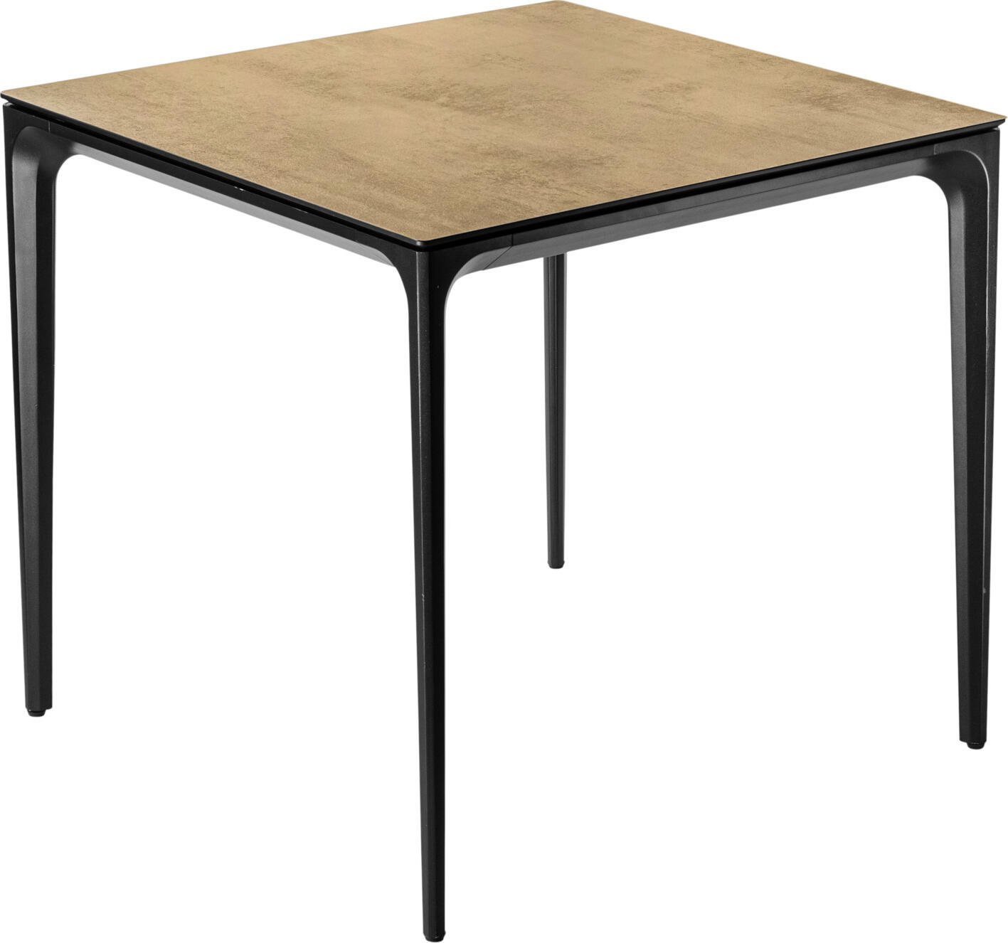 VEGA LUSINI Solutions GmbH Outdoor table Linero square Outdoor-Tisch Linero quadratisch Outdoor table Linero square; 80x80x72 cm (LxWxH); Table top oak/natural, base black; square Outdoor-Tisch Linero quadratisch; 80x80x72 cm (LxBxH); Platte eiche/natur, Gestell schwarz; quadratisch This high-quality catering outdoor table has been specially developed for professional use in restaurants, cafés, bars and hotels. The sturdy powder-coated aluminium frame offers maximum durability combined with low weight - perfect for flexible indoor and outdoor seating concepts. The table top is made of compact laminate with an HPL decorative surface (material thickness 1.3 cm) and is exceptionally robust. Certified to DIN EN 438, the surface is extremely hard, abrasion-resistant, impact- and scratch-resistant and even resistant to cigarette burns - ideal for highly frequented catering areas. The outdoor table is weatherproof and UV-resistant, making it particularly suitable for terraces, beer gardens, outdoor lounges and café areas. Thanks to the adjusting screws supplied, small unevennesses in the floor can be quickly levelled out - for a secure, wobble-free stand. It is supplied disassembled, but assembly is very quick and easy. * Robust catering table for indoor and outdoor use * Powder-coated aluminium frame - stable, lightweight & corrosion-resistant * HPL compact laminate top (1.3 cm) - extremely hard & durable * In accordance with DIN EN 438: abrasion-resistant, impact-resistant, scratch-resistant & resistant to cigarette burns * Weatherproof & UV-resistant - ideal for terraces and outdoor areas * Includes adjusting screws to compensate for uneven floors * Quick & easy installation * Perfect for restaurants, cafés, bars, hotel terraces and beer gardens This gastro patio table combines maximum hygiene, durable materials and a modern design - the perfect choice for professional outdoor and indoor areas in the catering industry. Dieser hochwertige Gastro Outdoor-Tisch wurde speziell für den professionellen Einsatz in Restaurants, Cafés, Bars und Hotellerie entwickelt. Das stabile Gestell aus pulverbeschichtetem Aluminium bietet maximale Widerstandsfähigkeit bei gleichzeitig geringem Gewicht – perfekt für flexible Bestuhlungskonzepte im Innen- und Außenbereich. Die Tischplatte besteht aus Kompaktschichtstoff mit HPL-Dekor-Oberfläche (Materialstärke 1,3 cm) und überzeugt durch außergewöhnliche Robustheit. Nach DIN EN 438 zertifiziert, ist die Oberfläche äußerst hart, abriebfest, stoß- und kratzfest und sogar beständig gegen Zigarettenglut – ideal für stark frequentierte Gastronomieflächen. Der Outdoor-Tisch ist wetterfest und UV-beständig, wodurch er sich besonders gut für Terrassen, Biergärten, Außenlounges und Café-Bereiche eignet. Dank der mitgelieferten Stellschrauben lassen sich kleine Bodenunebenheiten schnell ausgleichen – für einen sicheren, wackelfreien Stand. Die Lieferung erfolgt zerlegt, die Montage ist jedoch sehr einfach und schnell erledigt. * Robuster Gastro-Tisch für Innen- und Außenbereiche * Pulverbeschichtetes Aluminiumgestell – stabil, leicht & korrosionsbeständig * HPL-Kompaktschichtstoffplatte (1,3 cm) – extrem hart & langlebig * Nach DIN EN 438: abriebfest, stoßfest, kratzfest & zigarettenglutbeständig * Wetterfest & UV-beständig – ideal für Terrassen und Außenbereiche * Inklusive Stellschrauben zum Ausgleich von Bodenunebenheiten * Einfache & schnelle Montage * Perfekt für Restaurants, Cafés, Bars, Hotelterrassen und Biergärten Dieser Gastro Terrassentisch vereint maximale Hygienetauglichkeit, langlebige Materialien und ein modernes Design – die perfekte Wahl für professionelle Außen- und Innenbereiche in der Gastronomie.
