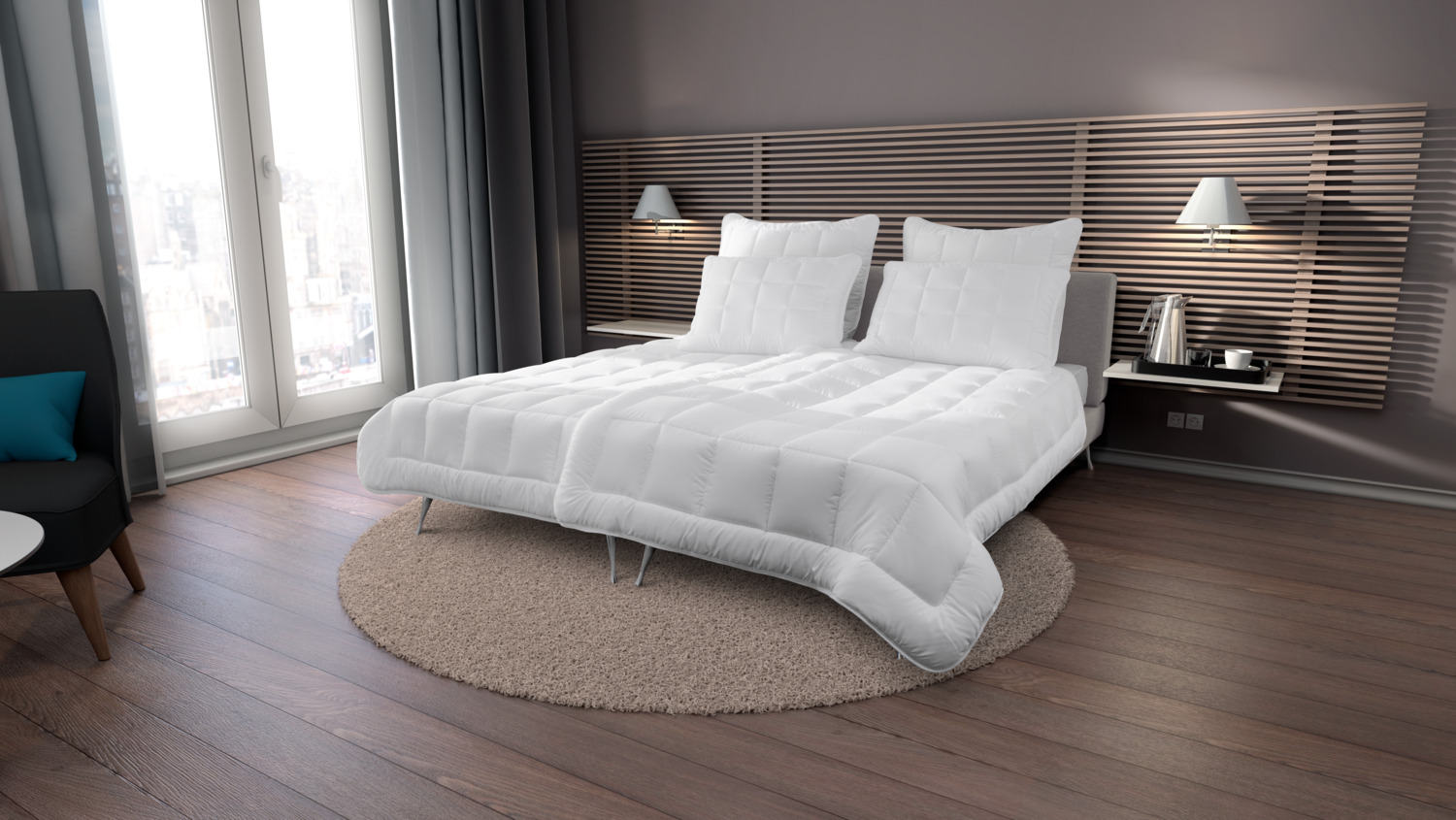 ERWIN M. Dream All-Season Duvet, 135 x 200 cm, White, 100% Siliconised Polyester Hollow Fibre, Diamond-Quilted, OEKO-TEX Standard 100, Machine Washable