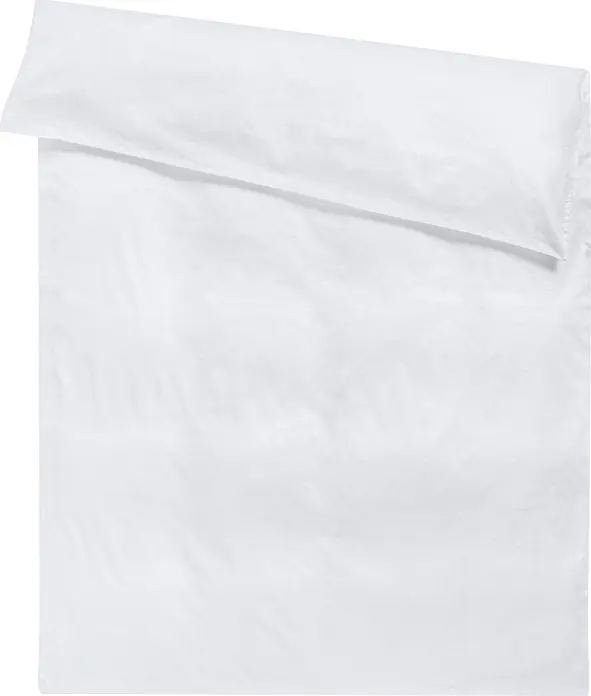 ERWIN M. Livorno Duvet Cover, 100% Cotton Damask, 350 TPI, Geometric Woven Pattern, Hotel Closure, 135 x 200 cm, White, OEKO-TEX Standard 100