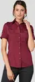 Bluza pentru femei Jobeline Kate, maneca scurta, 98% bumbac 2% spandex, guler V, buzunare la piept, epauleti, OEKO-TEX Standard 100, marime 48 XL